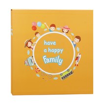 리빙홈디테일 이쁜 디자인 가족 포토앨범 36.2 x 35.2 x 6.5 cm, 해피패밀리2, 60매