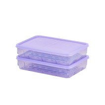 땡스소윤 냉동실 용기 밀폐용기 7호 600ml 쿨라벤더, 2개입, 1개