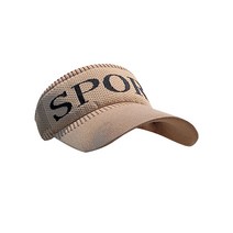 스팩트 자수 스포츠 썬캡, 카키브라운
