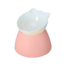 파스텔펫 반려동물 경사 받침대 식기 14.5 x 13 cm, 핑크, 1개