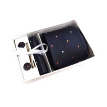 온메이커 남성용 넥타이 + 커프스 + 손수건 선물 세트