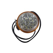 레이너스 LED 9구 모토 헤드라이트, 오렌지, 1개