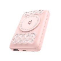 유엠투 흡착식 대용량 무선 충전 PD 20W 미니 보조배터리 10000mAh, 핑크, UMPB-20WPD