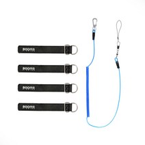 붐스피싱 R B1 멀티랜딩홀더 스트랩 4p + 스프링줄 세트, 1세트, 블랙