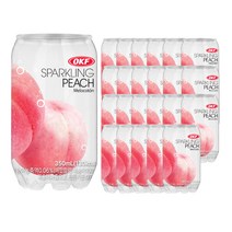 오케이에프 스파클링 피치 톡톡, 350ml, 24개