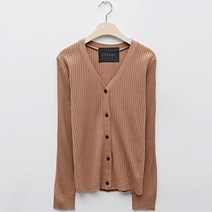탱커스 여성용 데일리 브이넥 골지 슬림핏 가디건 TU3CD013L0