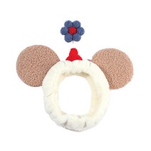 미니맥시 뷰티 플라워 마우스 헤어 밴드, 옐로우, 1개