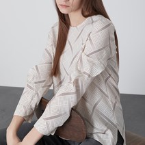 올리비아로렌 라운드 프린트 블라우스 VOCNLYF8311