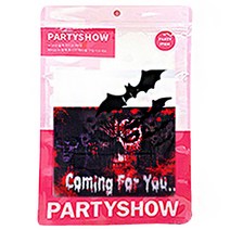 파티쇼 할로윈 공포 현수막 악마 대형 + 할로윈 박쥐데코 32p 세트, 혼합색상, 1개