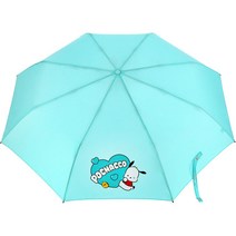산리오 포차코 하트 3단 우산 아동 학생 여성 휴대용 우산 캐릭터 굿즈