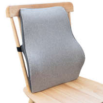 심플라인 등쿠션 메모리폼 허리 등받이, 그레이