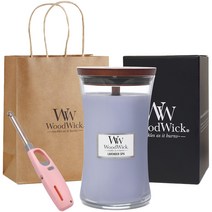 우드윅 라지캔들 609.5g + 쇼핑백 + 캔들라이터 랜덤발송 세트, 라벤더 스파, 1세트