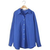 여성용 홈얼롱 루즈핏 심플 데일리 컬러 남방 cpnb1876k21