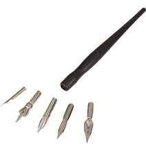 다사바바 교환 만화 블랙 펜대 + 팬촉 5p 세트, 1세트