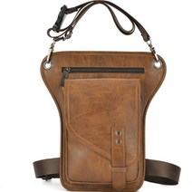 위더홈 모던 레더 스포츠 레그 힙색, 브라운