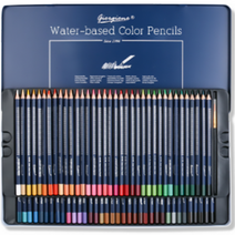 심플라인 전문가용 수성 컬러 색연필 틴케이스, 72색, 1개