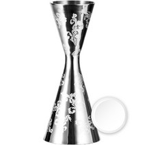 칼딘 더블 사이드 홈텐딩 칵테일 리프 지거 60 / 90ml + 버블 클리너 세트, 실버, 1세트