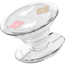 트라이코지 체인지 톡 탈부착 그립 휴대폰 거치대, 파스텔래빗 꽃송이래빗, 1개