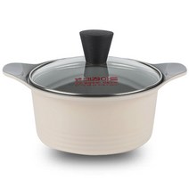 키친아트 프리미엄 쿡웨어 파스텔 세라믹 양수냄비, 베이지, 16cm