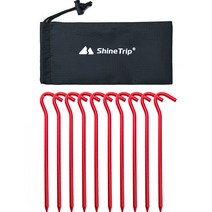 에쉬울프 텐트못 단조팩 레드 10p + 수납백 세트, 1세트