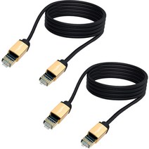 애니포트 플러스 CAT.8 S-FTP 40기가비트 초고속 랜케이블 AP-SFTP805 5M(B)PLUS, 2개, 블랙