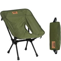 KEEP 미니 경량 접이식 캠핑 의자, 올리브, 1개