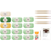 야나 지니어스 스웨터 10부소매 L DIY키트, 703 소프트그린, 1개