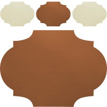 쾌청 어나더 가죽 식탁매트 캐슬 카스텔로 4p, 아이보리 + 브라운, 30 x 45 cm