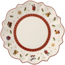 빌레로이앤보흐 크리스마스 토이딜라이트 브래드 & 버터 접시, 화이트