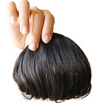 하이유니 웨이브 풀 뱅 앞머리 헤어피스, 네츄럴블랙