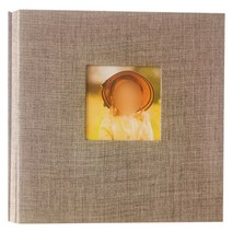 리빙토픽 린넨 접착식 포토앨범 27 x 28 cm, 그레이