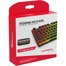하이퍼엑스 Double Shot PBT Pudding 영문 Keycaps, 4P5P4AA#ABA, 일반형, 블랙