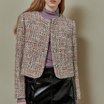 오앨 여성용 BOUCLE TWEED JACKET
