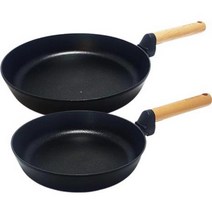 키친아트 인덕션 우드 소렐 IH 코팅 후라이팬 세트 2개, 혼합색상, 후라이팬 24cm + 28cm