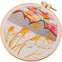 위즈앤위즈 누구나 DIY 프랑스자수 패키지 20cm, 산들녁 09, 1세트