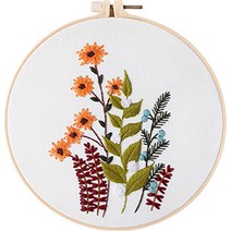 위즈앤위즈 누구나 DIY 프랑스자수 패키지 20cm, 1세트, 길가의 핀꽃 02