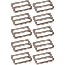 납작 끈조절 버클 38mm, 실버, 10개