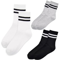 보나리빙 여성용 골지 무지 패션 양말 3종 세트