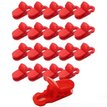 미니 플라스틱 클립 5mm, S18 빨강, 20개