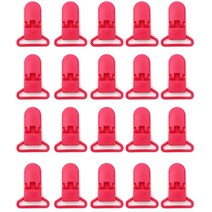 플라스틱 클립 25mm, 딥핑크, 20개