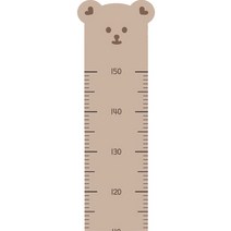 귀여운 키 측정 페이퍼 20 x 200 cm, 카키베어, 1개