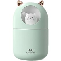 쿠밍 귀여운 무드등 조명 탁상용 고양이 미니 가습기 민트