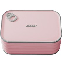 모슈 라떼 1단 런치박스 600ml, 핑크, 1개