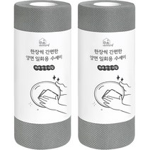 네이쳐리빙 한장씩 간편한 양면 일회용 수세미 60p, 2개, 그레이