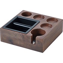 칼딘 포터필터 탬퍼 홀더 커피 찌꺼기통 올인원 월넛 멀티 넉박스 58mm, 혼합색상, 1개