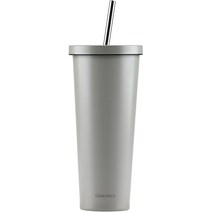 글라스락 씬 빨대 텀블러, 650ml, 그레이