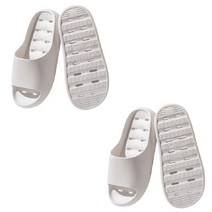 더자카 PVC 텍스처 미끄럼 방지 욕실화 2p, 화이트, 2개