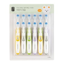 생활공작소 어린이 칫솔 12p, 혼합색상, 1개