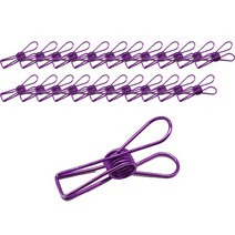 오즈니 캠핑 앵두전구 줄 고정 클립 20p 세트, 퍼플, 1단