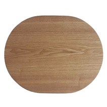 클라인 우드 모던 테이블 매트 타원형, 내추럴, 38.5 x 30.5 cm